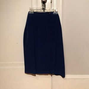Blue pencil skirt.